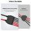 Solar Parallel Connectors, 2-3 Panels, 10AWG Y Branch Adapter Cable, Waterproof 3
