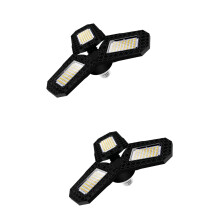 2Stk LED Garage Licht Deckenleuchte Faltbar Schwarz Energiesparend