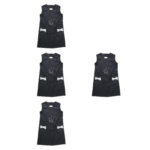 4Stk Wasserdichte Nylon Haustierpfleger Schürze Pflegeuniform