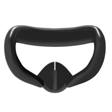 Ansiktskudde för Quest 3 Ansiktsdyna med Linsskydd Tvättbara VR-Silikonskydd för Meta Quest3 VR Svart