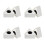 8Pcs Triangular ABS Microphone Logo Station Flags White for Interviews 1