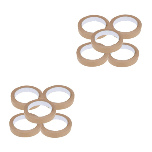 10Stk Selbstklebendes Kraftpapier Paketklebeband Hellbraun