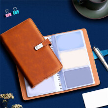 Card Book Holder Organizer, Portable Business Card Holder Book for Men&Women, 120 Card Capacity Name Card Booklet Black