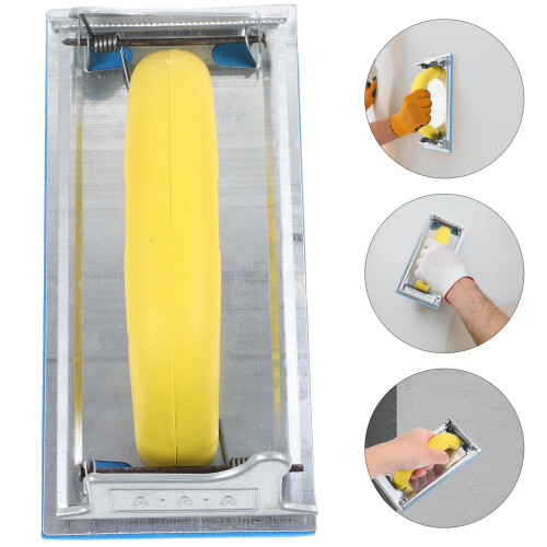 2Stk Ergonomischer Handschleifer Metall Kunststoff Gelb 2