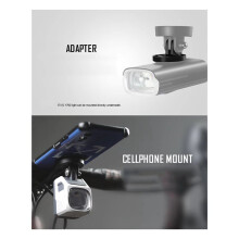 Soporte Frontal Integrado para Bicicleta, Compatible con Manillares, Compatible con Ordenador y Luces Delanteras para .