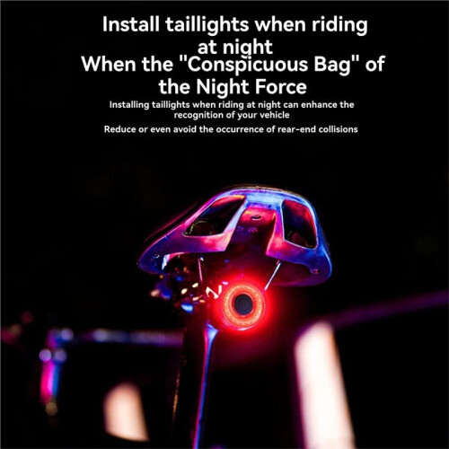 ACRUNU Bike Tail Light Bike LED Back Lights Bicycle Light Sensing Riding Light 2