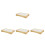 4Sets Sushi Plate Set Light Brown Cold Insulation Tray 10