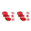 2Pcs Airtight Plastic Holder Red Shockproof Memory Storage Box 10