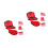 2Pcs Airtight Plastic Holder Red Shockproof Memory Storage Box 11