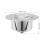 3Pcs Stainless Steel Sink Strainer Kitchen Garbage Drain Filter Silver 10