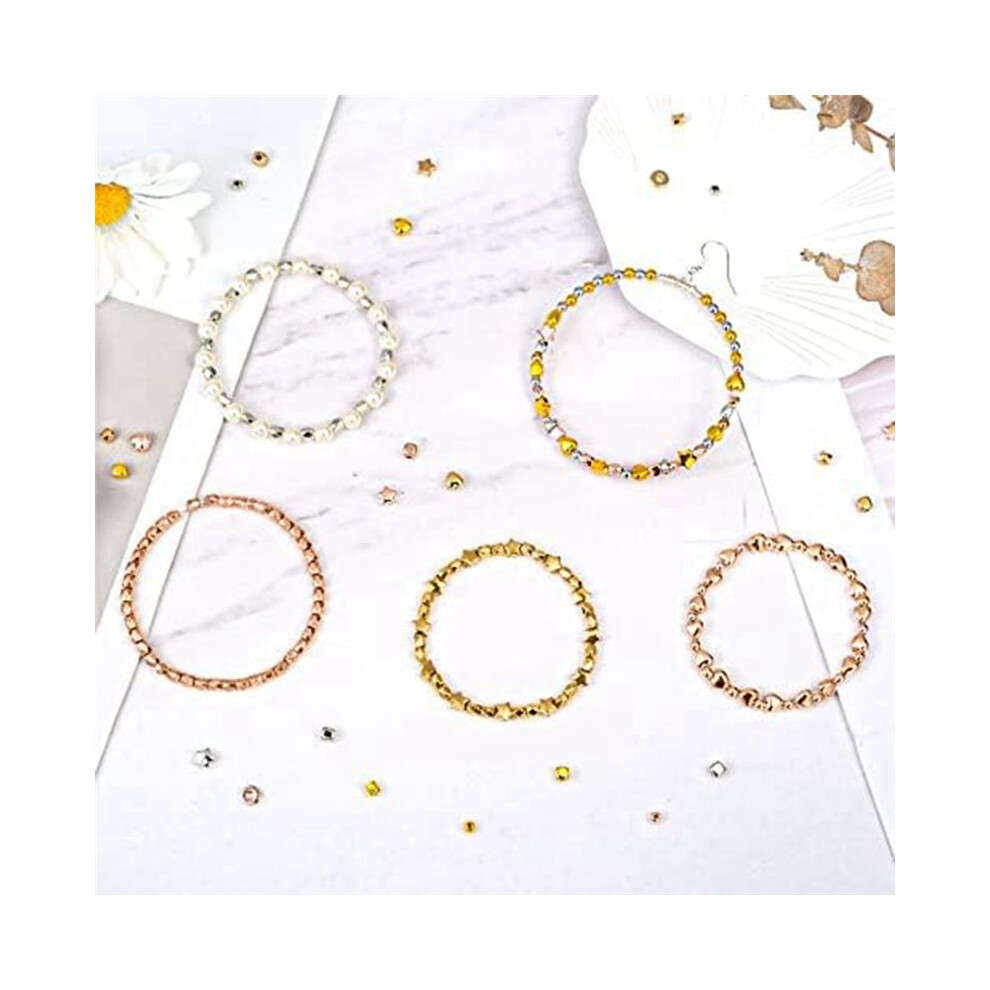 4000 Pcs Spacer Beads For Jewelry Making, 24 Styles Assorted Beads, Star Beads, Circle Beads, Square Beads, Heart Beads 6031957918425