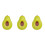 3Stk Keramik Avocado Teller Hellgrün Vielseitig Für Snacks 6
