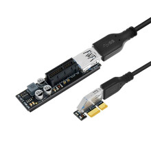 PCIE Riser Cable Full Speed USB 3.0 PCI Express X1 to X1 Extension Cable Adapter Card Converter with Power Module for PC