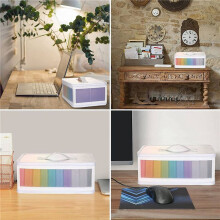 2st 4x6 Tums Fotoförvaringslådor Fotofodral med Handtag, 10 Inre Fotohållare i Plast, Behållare för Scrapbookorganisator