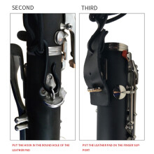 Saxofonhalsrem Mjuk Vadderad Axelrem för Alttenorsopransaxofon Oboe Klarinett Justerbar Längd 43-58cm