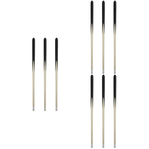 9Stk Kinder Pool Queue Aus Holz Bunt Robust Für Zuhause Billiard