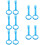 10Pcs Infant Pull Rings Blue Multi-Use Crib Hand Holders for Toddlers 1