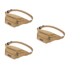 3Stk Vielseitige Khaki Hüfttasche Canvas Für Freizeit Sport