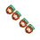 4Stk Orange St. Patrick's Day Kostüm Bart Für 9