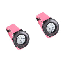 2Stk Elektronische Damenuhr Pink Mit Leuchtziffern Weckfunktion
