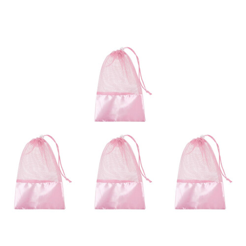 4Stk Tanzschuh Netzbeutel Polyester Für Rosa