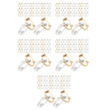 200Stk Clip-on Ohrclips Kupfer Bunt Ohrschmuck Umwandler Für DIY