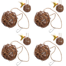 12Pcs Outdoor Wooden Hummingbird Nesting House with Cotton for Yard