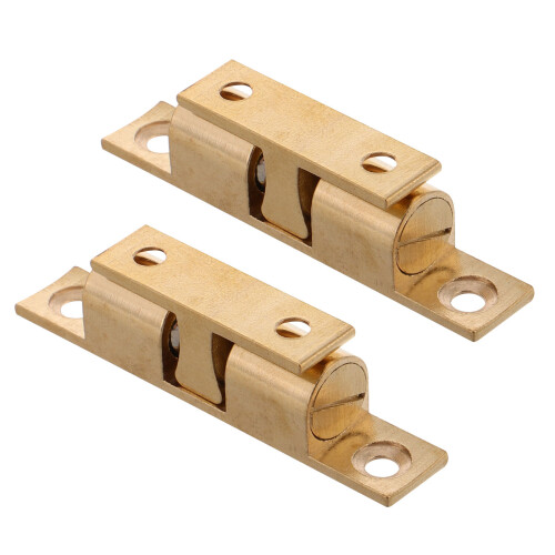 2Stk Schrank Türverschluss Ballfang Kupfer Gold Robust