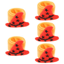 5Stk Halloween Slap Wristbands Hexenhut Orange Stabiles Material