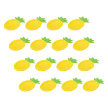 16Pièces Assiettes Papier Jetables Forme Ananas Couleur