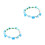 2Pièces Rosa Lei Bleu, Headband Graduation Hawaiienne 1