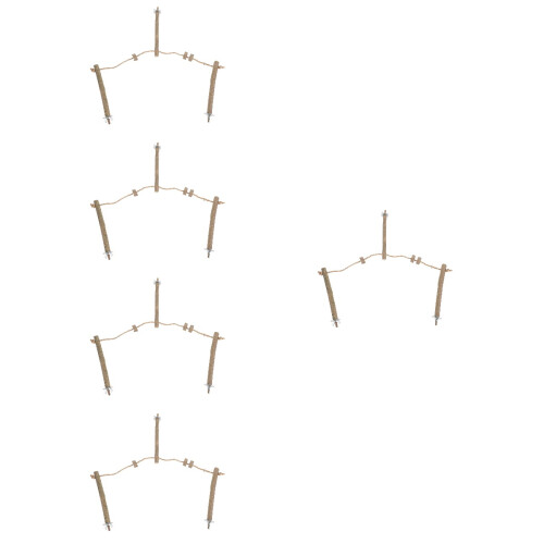 5Stk Holzvogelsitz Für Und , Robust, Mit Seil, Khaki