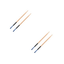 2Paires Baguettes Musicales Bois Bleu Stabilisées Pour Batterie