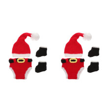 6Stk Baby Weihnachtsfotografie Outfit Rot Warmes Strickkostüm Kreativ