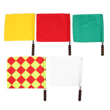 5Stk Robuste Sport Schiedsrichter Handflaggen Mit Schwammgriff Bunt