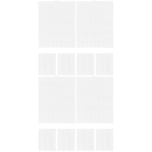 12Stk Weiße Mesh Canvas Sheets, Robuste Plastikblätter Zum Basteln