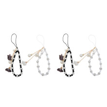 4Stk Kristall Perlen Handy Lanyard Mit Blumen Für