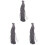 3Stk Grau Bungee Cord Elastisch Für Kleidung Stretch Seil Für DIY 4