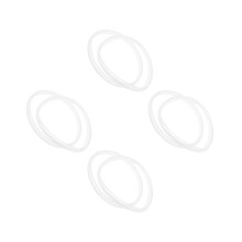8Pcs Silicone Cooker Sealing Rings White for Steaming and Boiling Use