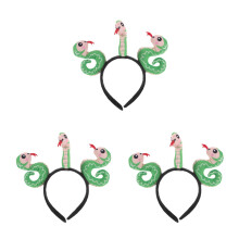 3Stk Schlangen Haarreif in Grün, Ideal Für Cosplay Und Neujahrsfeste