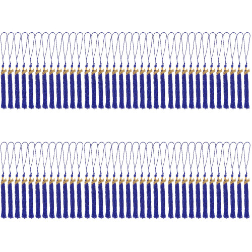 72Pcs Blue Graduation Tassels Polyester Alloy for Cap Decor Ceremony 1