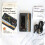 2Pcs Multifunction Black Guitar Tuner Clip 3in1 Electronic Metronome 5