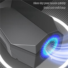 1600W Powerful Hand Dryer, Wall-Mounted Quiet Bathroom Dryer with No-Drill Installation, Automatic Sensor Dryer EU Plug
