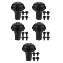 25Pièces Embouts De De Trekking En PVC Noir Absorbant Chocs