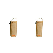 2Pièces Protection Bouteille Oxford Kaki Usage Extérieur