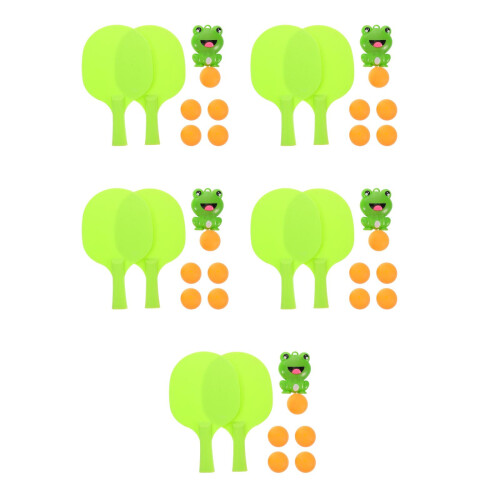 5Sets Kinder Tischtennis Trainer Grün PP -Kind Und