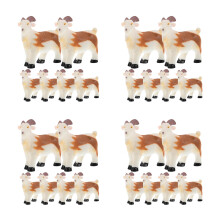 24Pièces Jouets Animaux Miniatures En Résine Colorée Pour Enfants