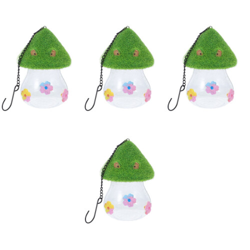 4Stk Hummingbird Bird Feeder Plastik Bunt Mit Einfacher Befüllung