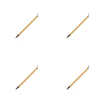 4Stk Chinesische Kalligrafiepinsel Bambusgriff Multi Für Schreiben