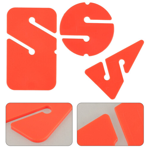 3Sets Robuste Kunststoff Orientierungshilfe Tauchen Leine Orange 2
